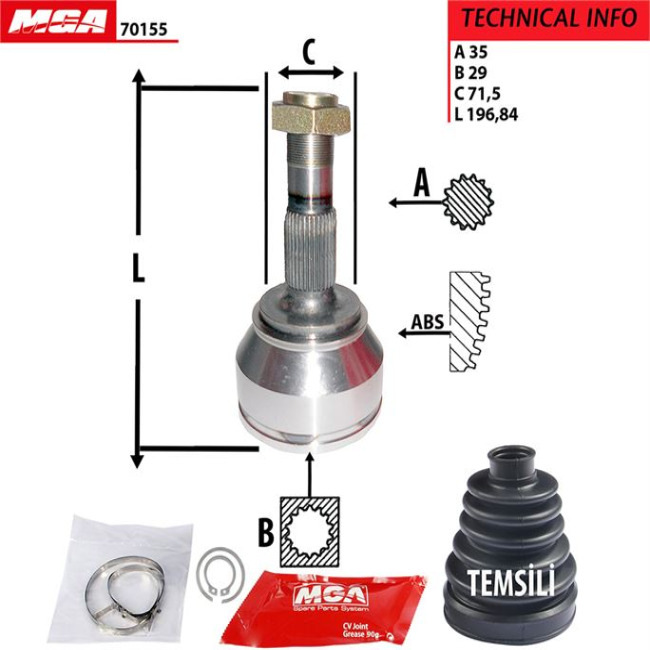 Fiat Ducato, Peugeot Boxer, Citroën Jumper 2.2/2.3 MJTD (2006-2014) Dişli Ön Aks Kafası
