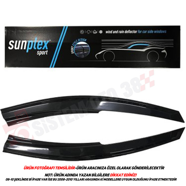 SUNPLEX VW TRANSPORTER T4 1990-2003 CAM RÜZGARLIĞI 2Lİ