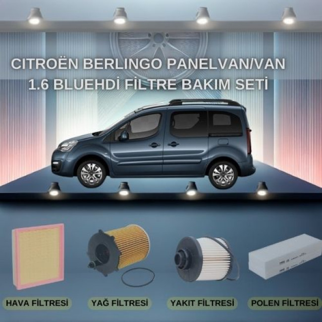 Citroën Berlingo Panelvan/Van 1.6 BlueHDi Filtre Bakım Seti