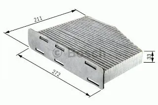 POLEN FILTRESI KARBONLU - (VW CADDY 04- GOLF 04-14 PASSAT 06- AUDI A3 04-13 SEAT LEON 06-13)