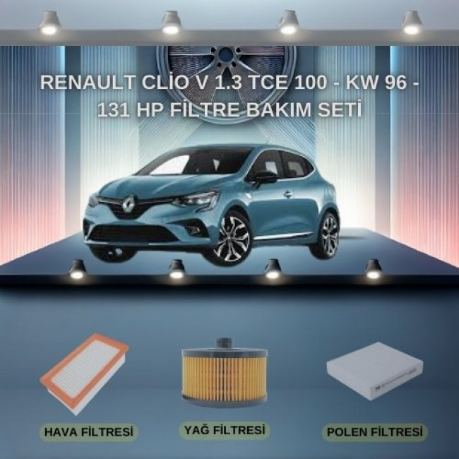 Renault Clio V 1.3 TCe 131 Hp Filtre Bakım Seti