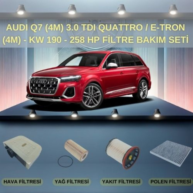 Audi Q7 3.0 Tdi Quattro / E-tron 190 - 258 Hp Fi̇ltre Bakim Seti̇